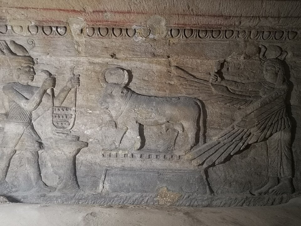 Syncretic funerary reliefs in the Catacombs of Kom el-Shoqafa, Alexandria