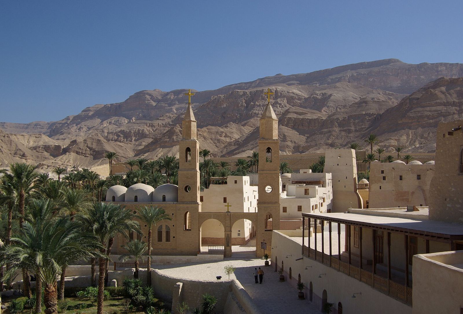 Monastery of St Anthony below the Red Sea mountains