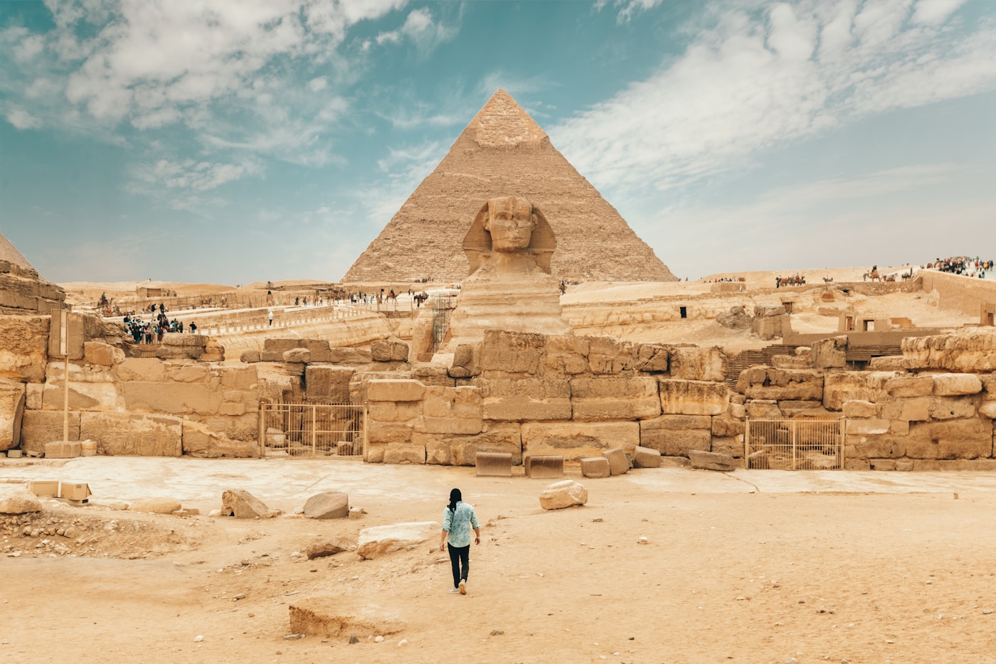 Visitor at the Great Sphinx