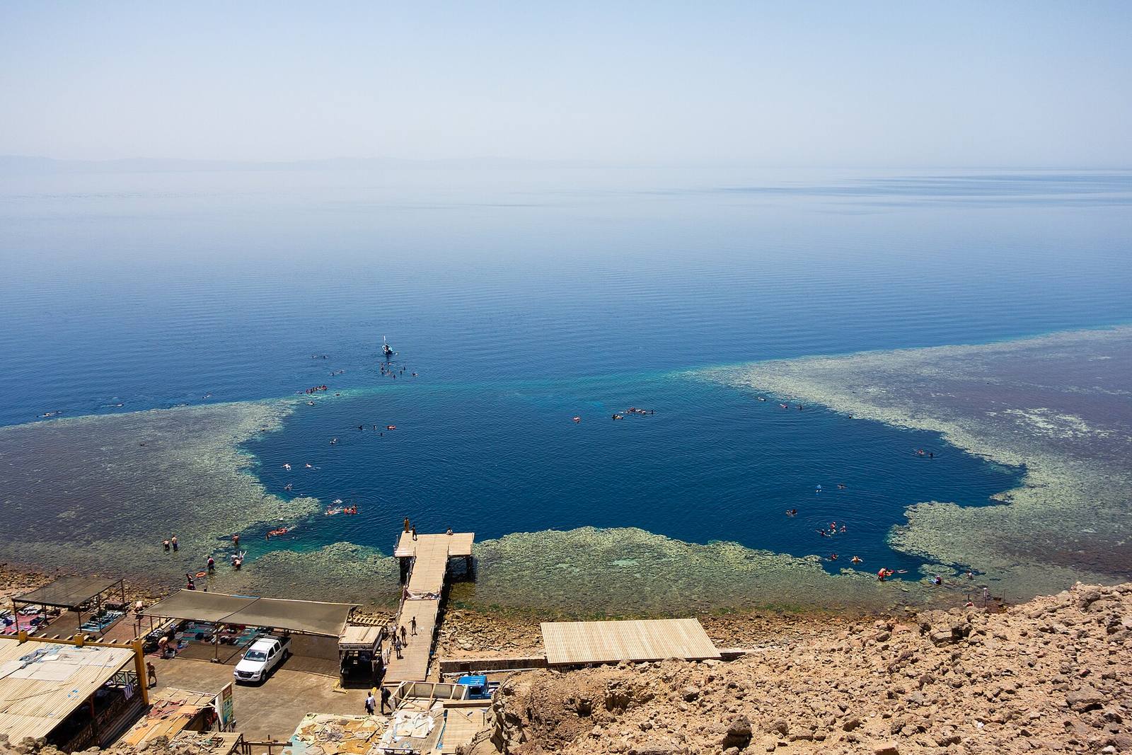 The Blue Hole dive site at Dahab, Red Sea