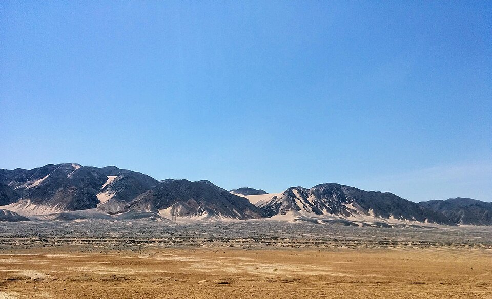 The Red Sea Mountains rising over the Eastern Desert plain
